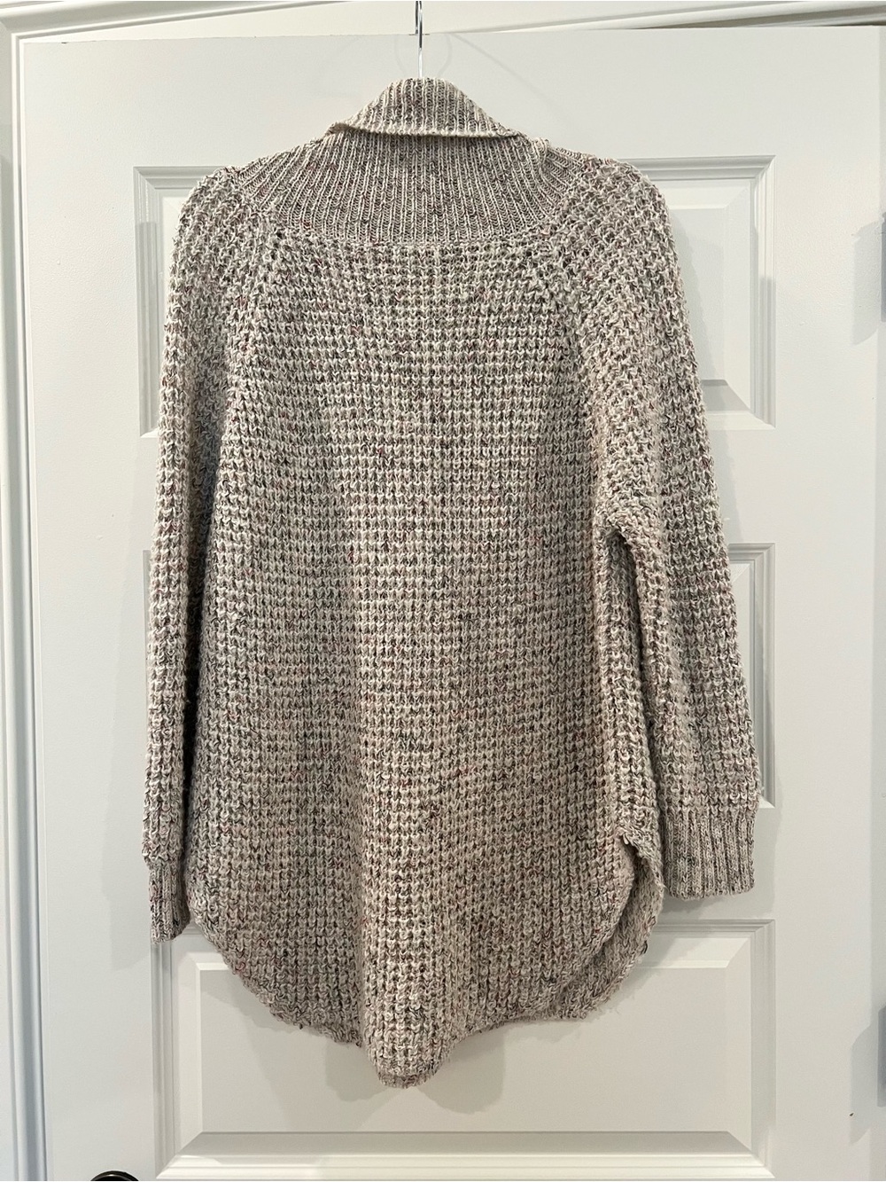 Free People Speckled Cowl Neck Oversized Tunic Sweater Wool Blend M - Picture 12 of 13
